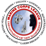 logo for Department of NH Marine Corps League with all detachments listed around the outside in a cirlce