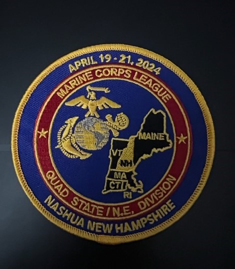 Marine Corps League Quad State patch with all of New England states.
