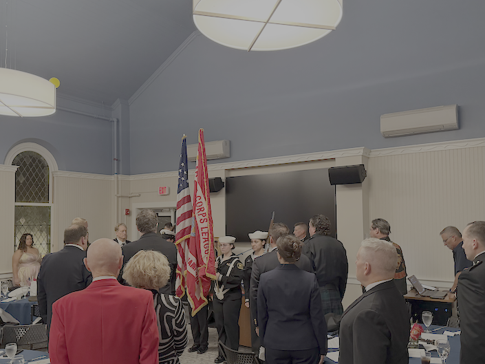 Seacadets serving as color guard