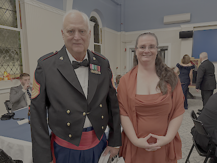 Jo hanging with a Master Sgt of Marines!